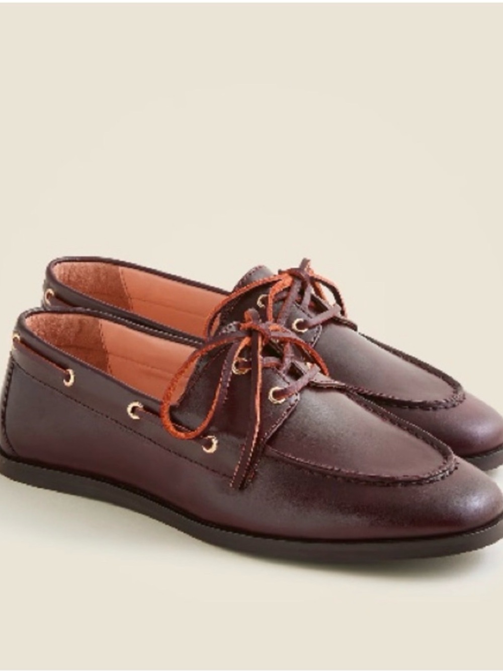 J.Crew Leather Boat Shoes in Milan Brown / Size 6.5
